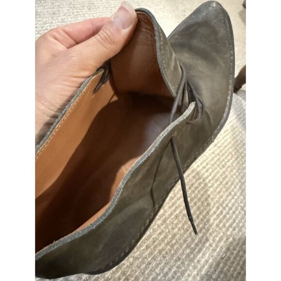 Levi’s Premium Made In Italy Men’s Dress Shoes Boots Ankle Green Brown Lace Up - Picture 2 of 7